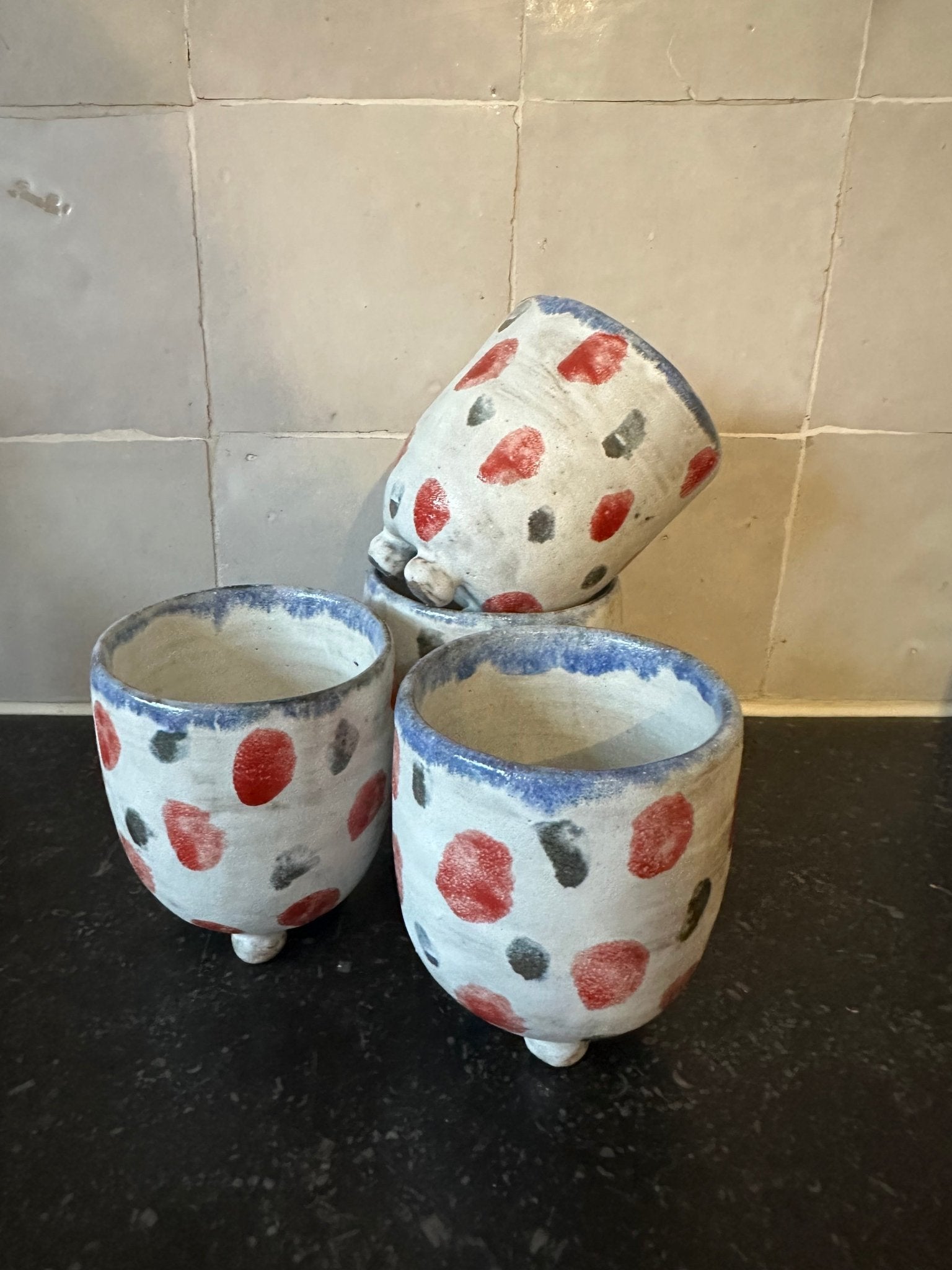4 funky cups - Caimo Ceramics