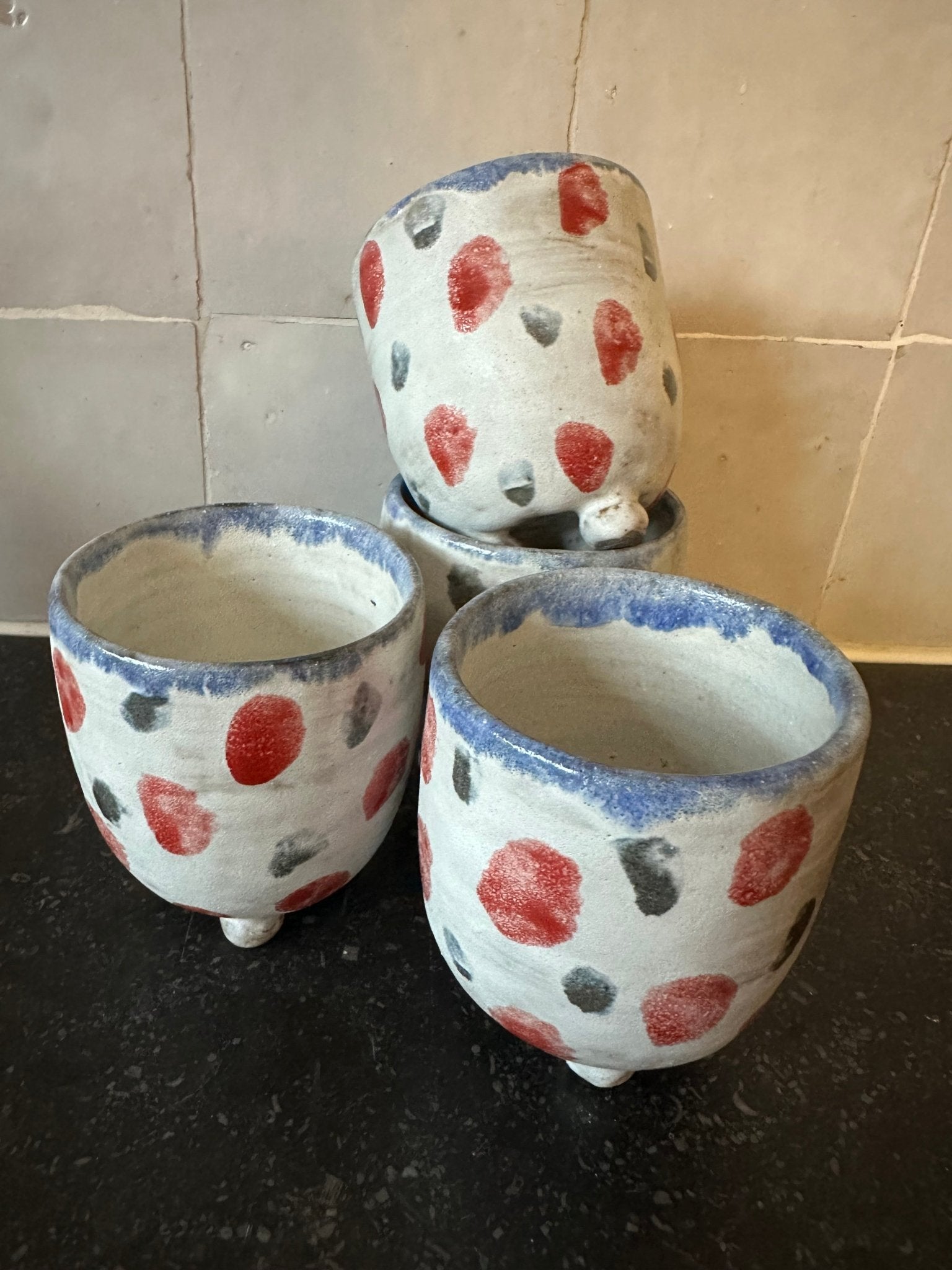 4 funky cups - Caimo Ceramics