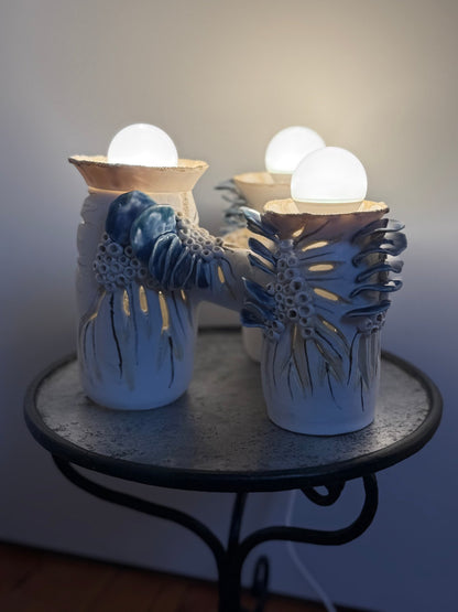 Blue Reef Trinity table lamp - Caimo Ceramics