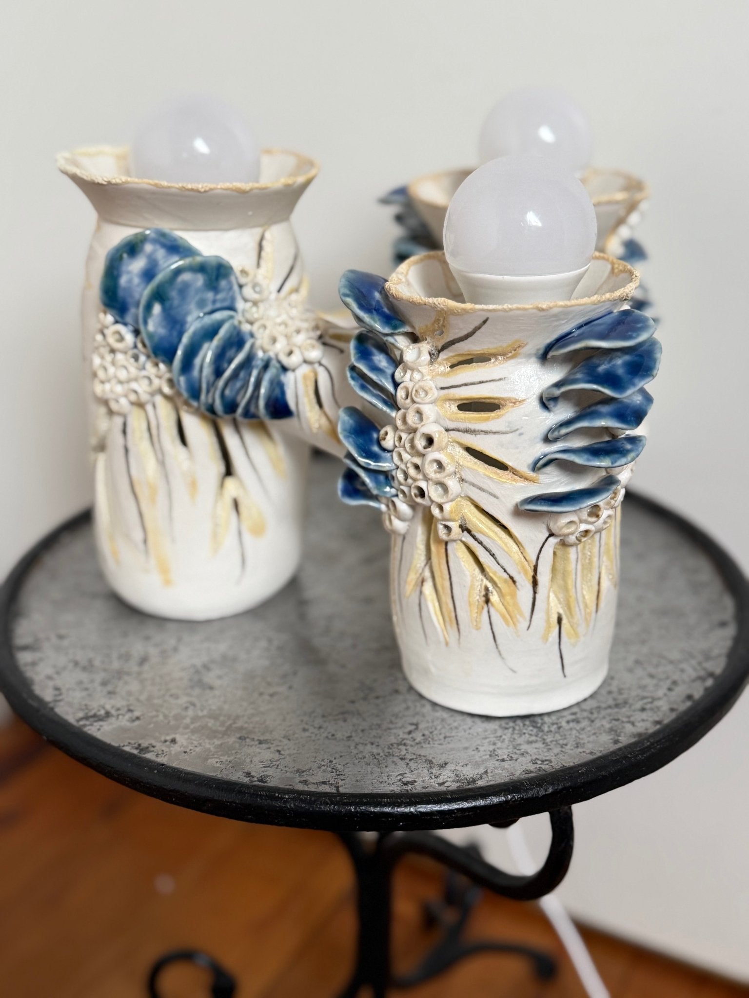 Blue Reef Trinity table lamp - Caimo Ceramics