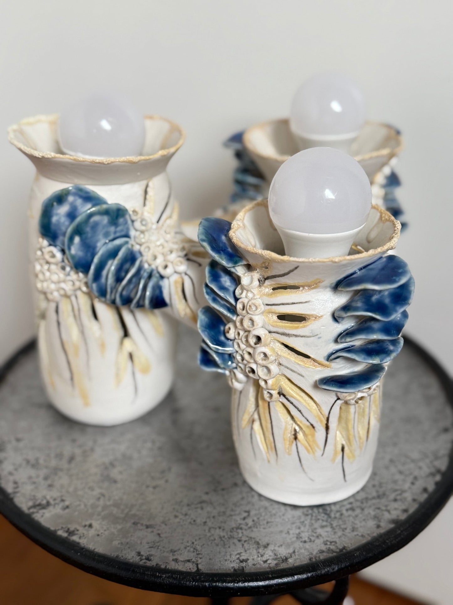 Blue Reef Trinity table lamp - Caimo Ceramics