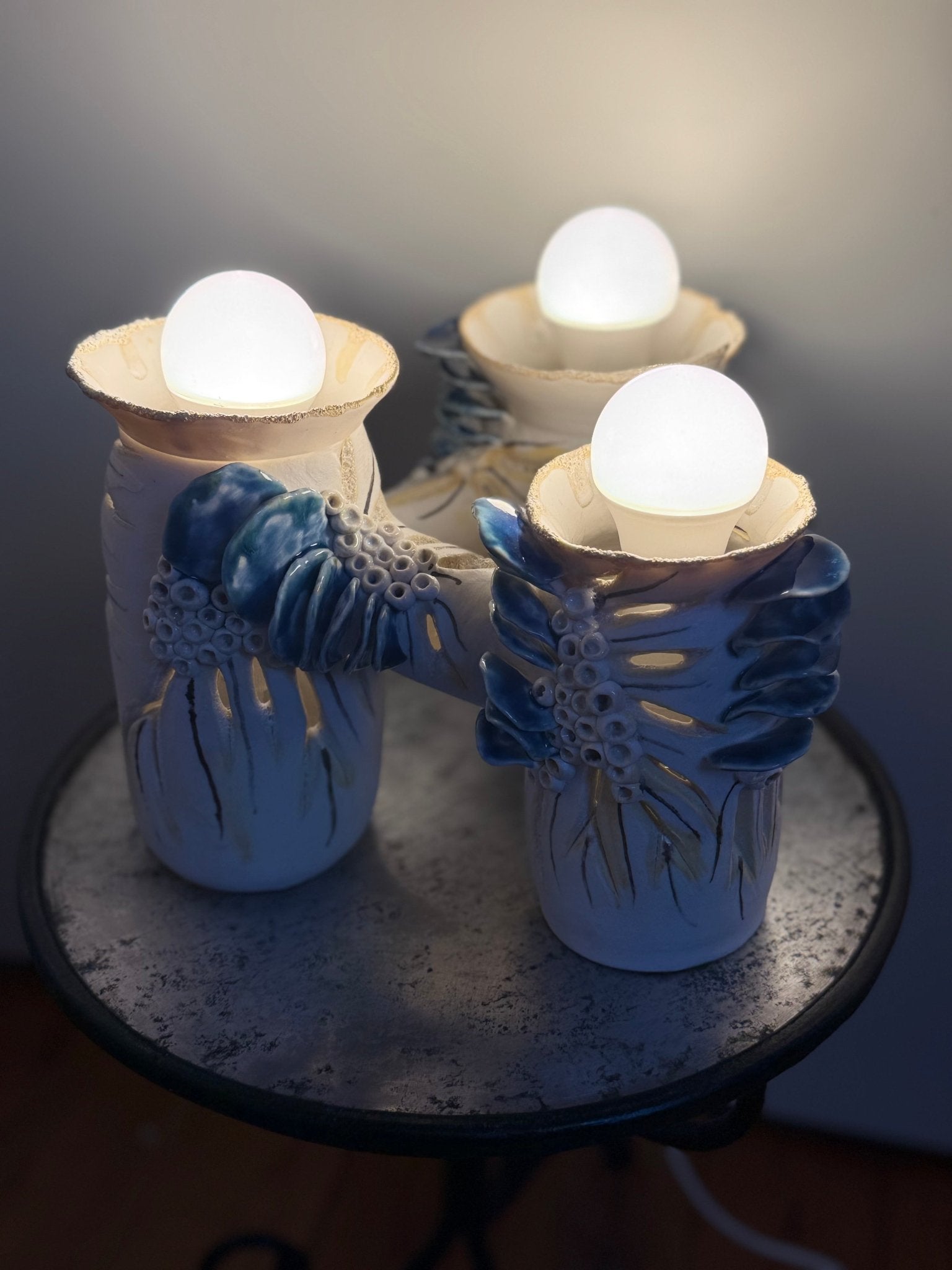 Blue Reef Trinity table lamp - Caimo Ceramics