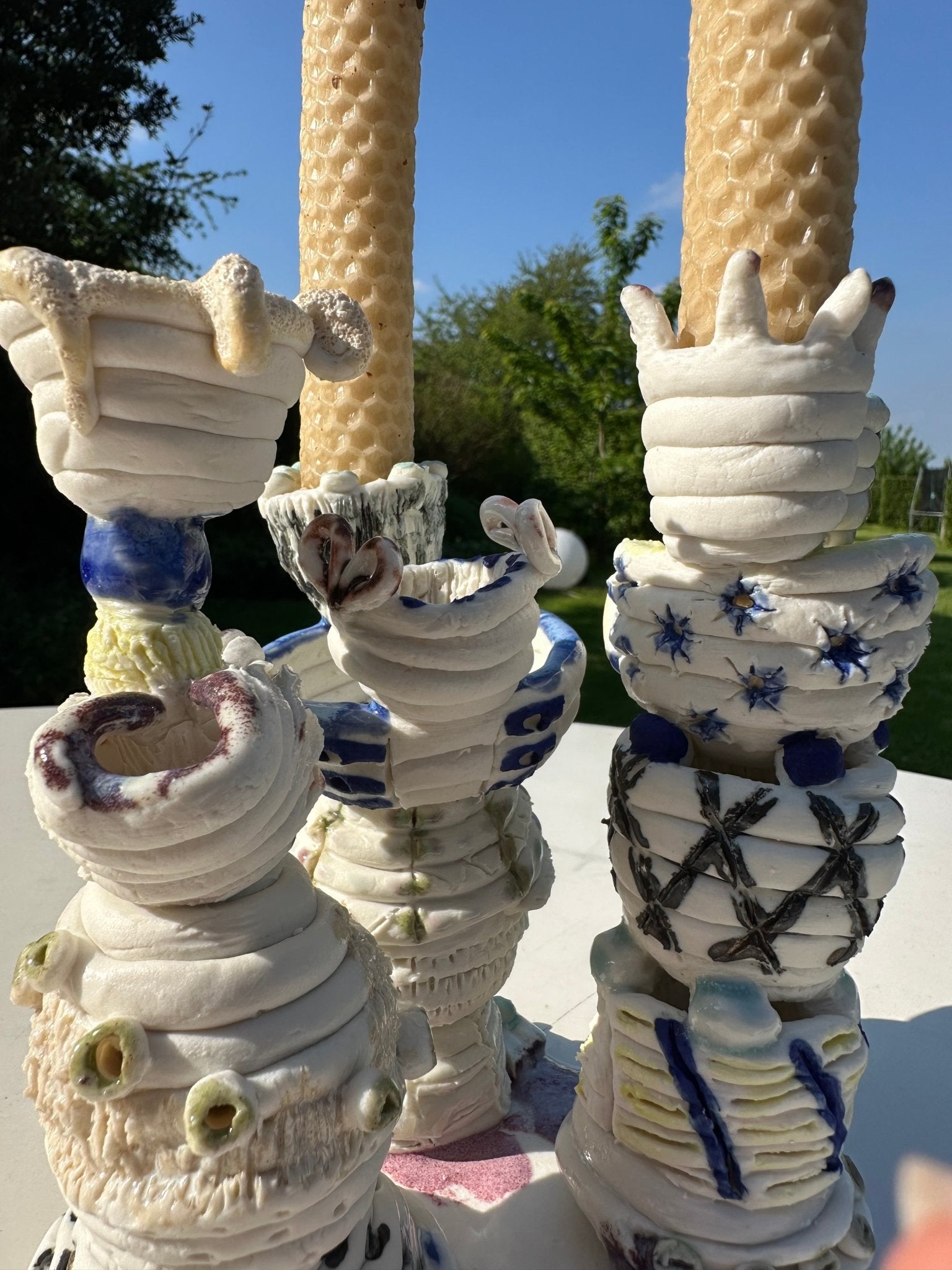 Whipped cream candle holder - Caimo Ceramics